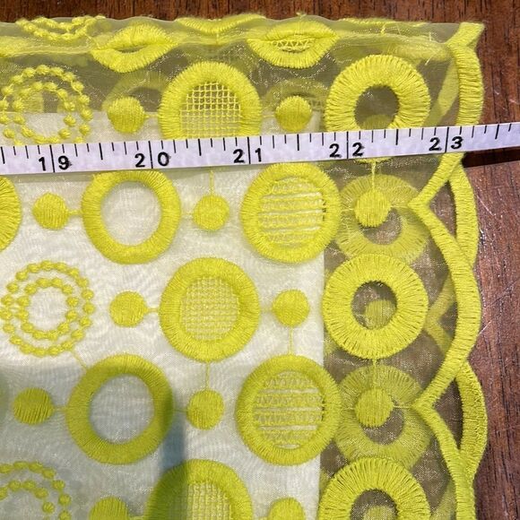 Liz Claiborne Chartreuse Embroidered Elastic Waist  Skirt size Lg - Picture 6 of 7